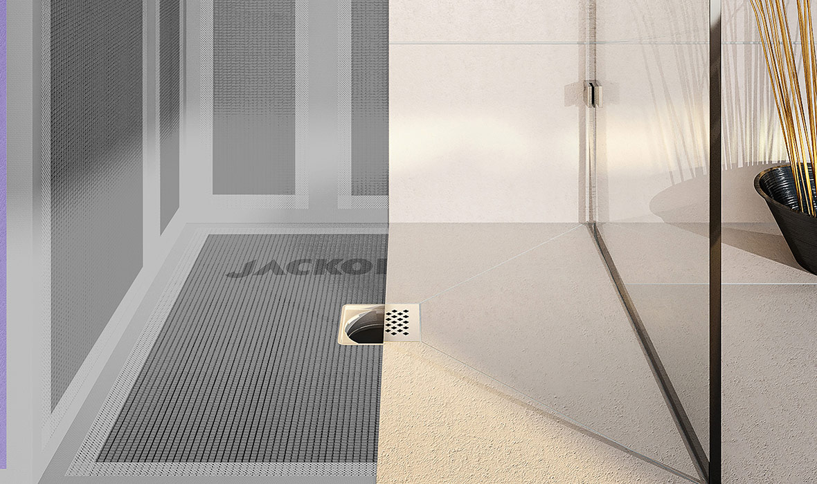 Un’impermeabilità massima per l’ambiente doccia con JACKOBOARD®